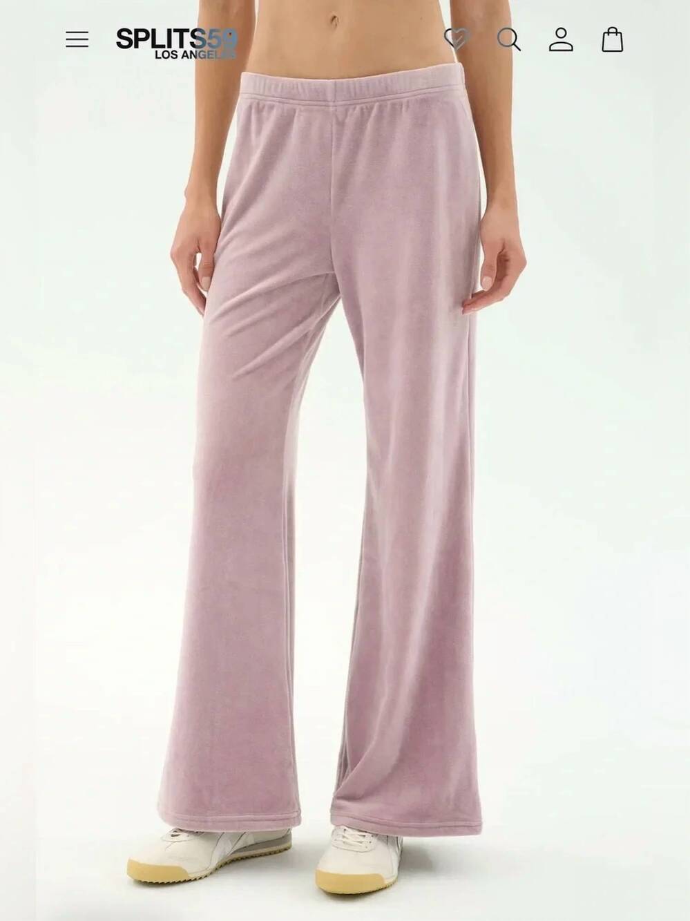NEW SPLITS59 joy velour pants in pink